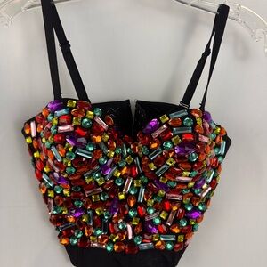 Source Unknown Multicolor Embellished Camisole